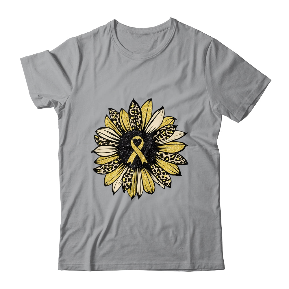 Sunflower Gold Childhood Cancer Awareness Women Shirt & Hoodie | siriusteestore