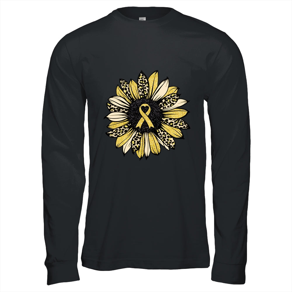 Sunflower Gold Childhood Cancer Awareness Women Shirt & Hoodie | siriusteestore