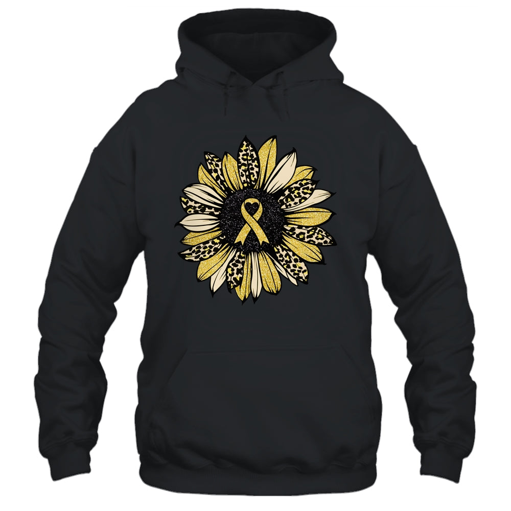 Sunflower Gold Childhood Cancer Awareness Women Shirt & Hoodie | siriusteestore