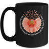Sunflower Leukemia MS Awareness Orange Ribbon In September Mug | siriusteestore