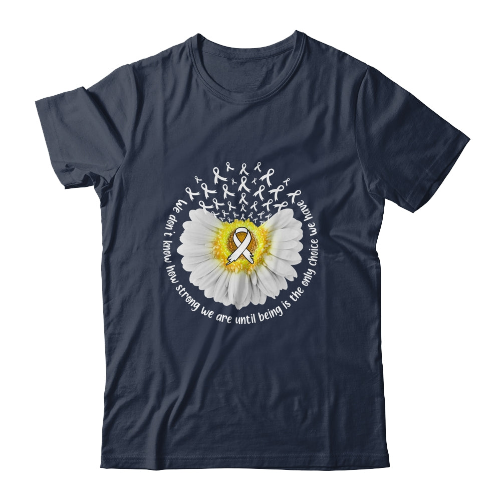 Sunflower Lung Cancer Awareness White Ribbon In November Shirt & Tank Top | siriusteestore