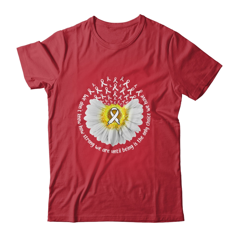 Sunflower Lung Cancer Awareness White Ribbon In November Shirt & Tank Top | siriusteestore