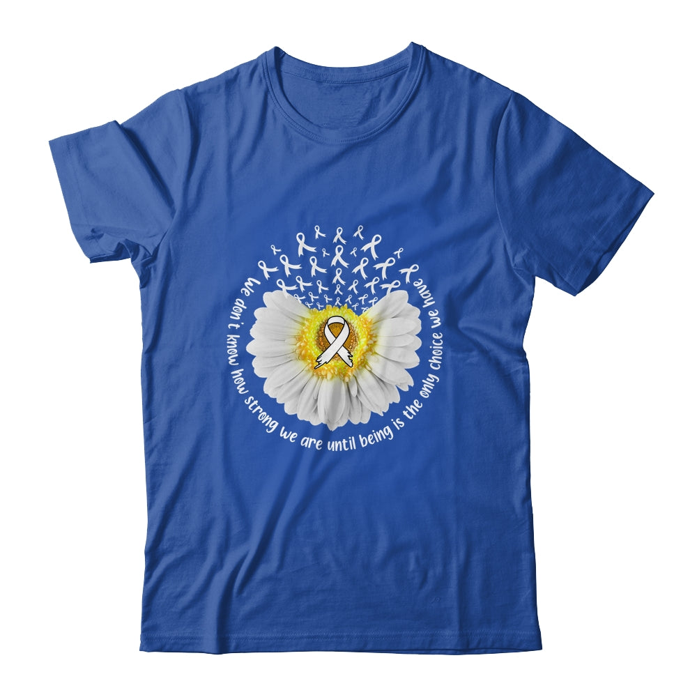 Sunflower Lung Cancer Awareness White Ribbon In November Shirt & Tank Top | siriusteestore