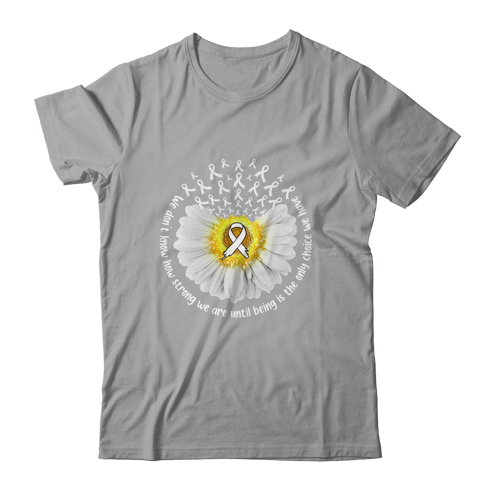 Sunflower Lung Cancer Awareness White Ribbon In November Shirt & Tank Top | siriusteestore