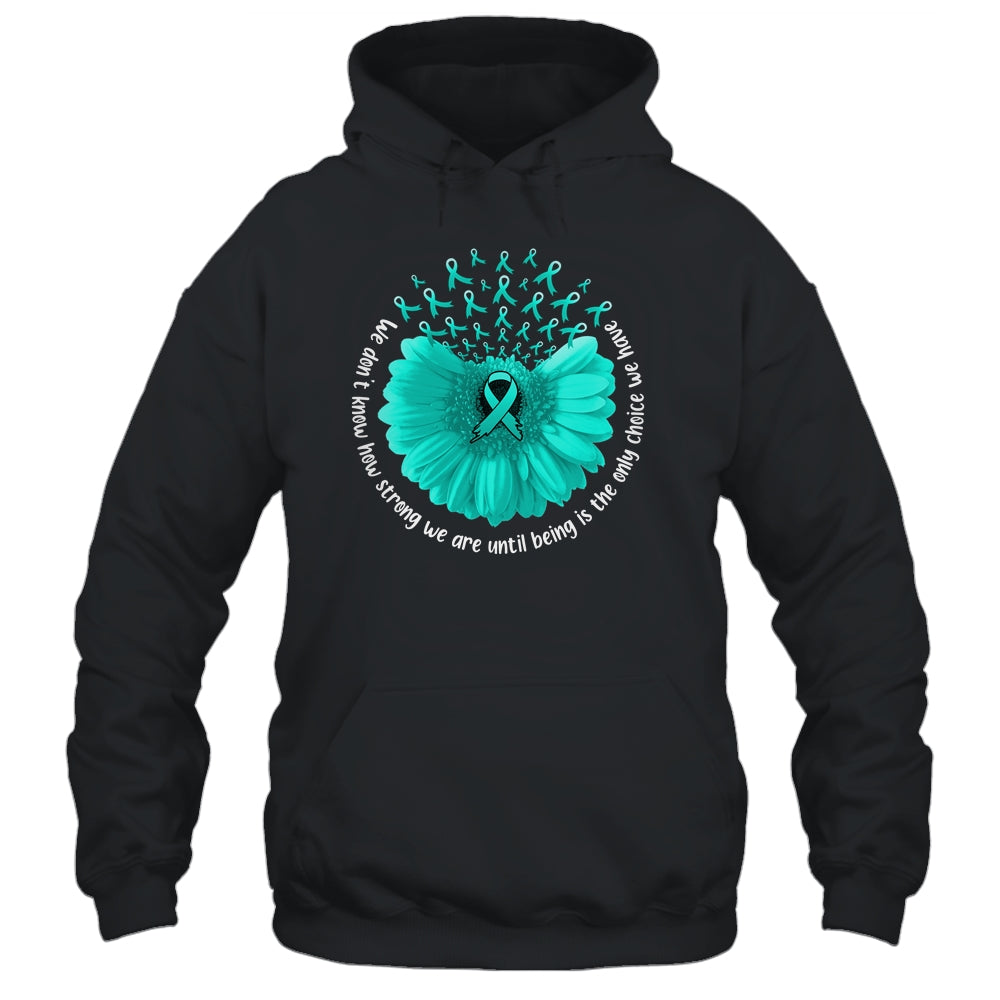 Sunflower Ovarian Cancer Awareness Teal Ribbon In September Shirt & Tank Top | siriusteestore