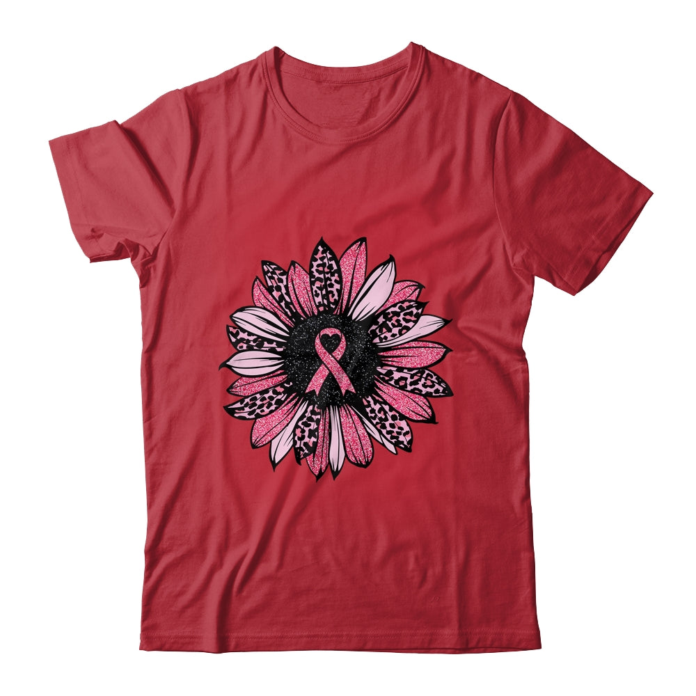 Sunflower Pink Breast Cancer Awareness Women Warrior Shirt & Hoodie | siriusteestore