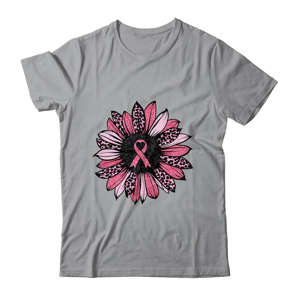 Sunflower Pink Breast Cancer Awareness Women Warrior Shirt & Hoodie | siriusteestore