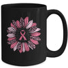 Sunflower Pink Breast Cancer Awareness Women Warrior Mug | siriusteestore