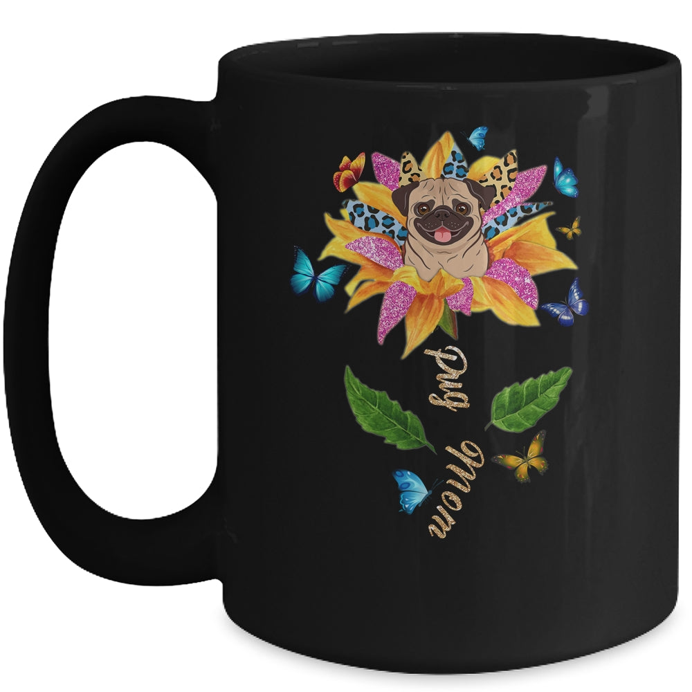 Sunflower Pug Mom Dog Lover Mothers Day Mug | siriusteestore