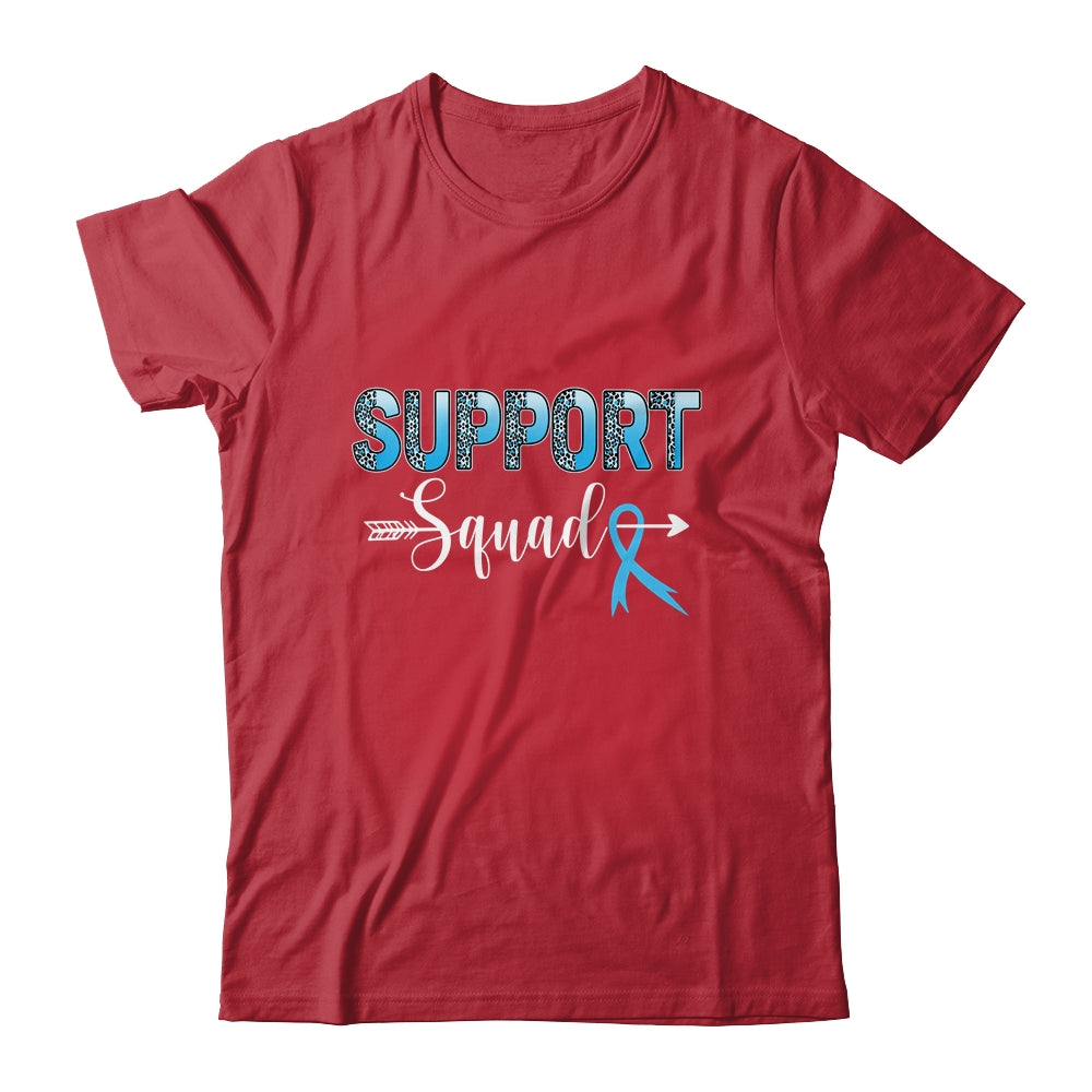 Support Squad Leopard Blue Warrior Colon Cancer Awareness Shirt & Hoodie | siriusteestore