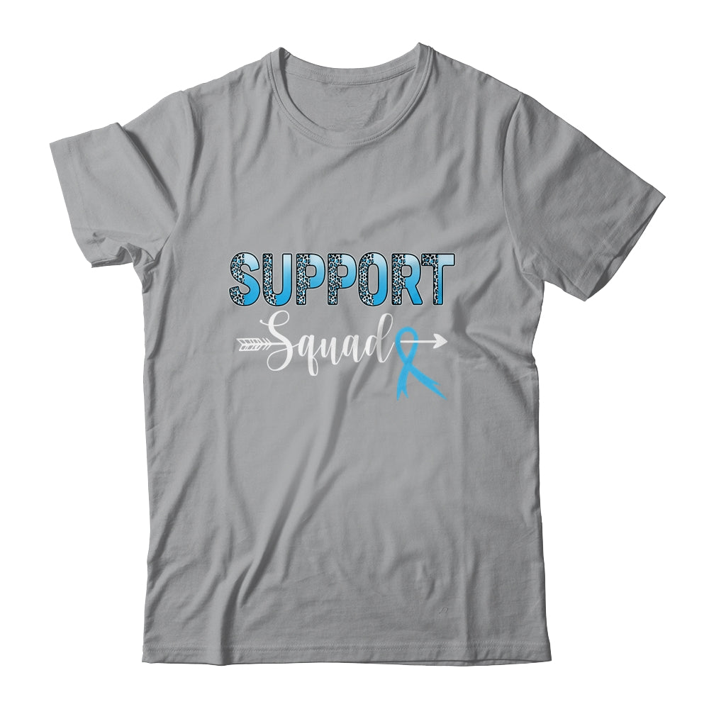 Support Squad Leopard Blue Warrior Colon Cancer Awareness Shirt & Hoodie | siriusteestore