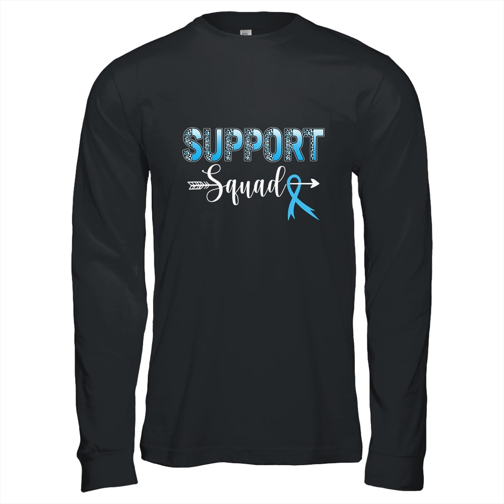 Support Squad Leopard Blue Warrior Colon Cancer Awareness Shirt & Hoodie | siriusteestore