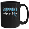 Support Squad Leopard Blue Warrior Colon Cancer Awareness Mug | siriusteestore