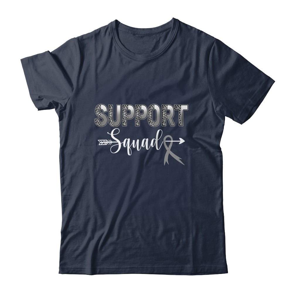 Support Squad Leopard Grey Warrior Brain Cancer Awareness Shirt & Hoodie | siriusteestore