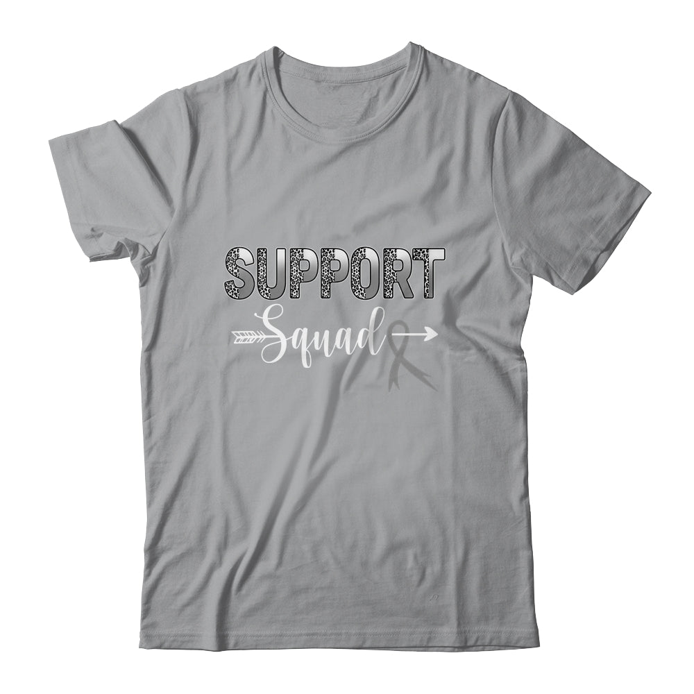 Support Squad Leopard Grey Warrior Brain Cancer Awareness Shirt & Hoodie | siriusteestore