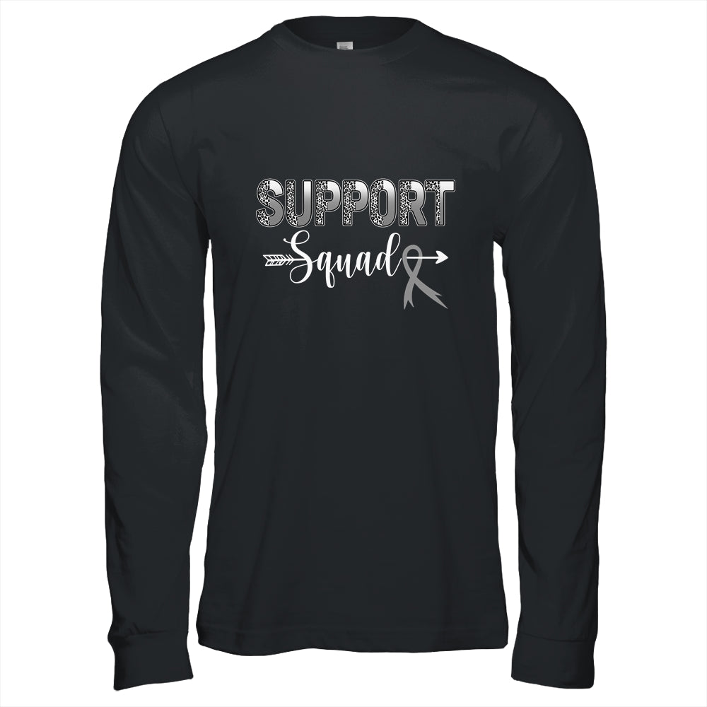 Support Squad Leopard Grey Warrior Brain Cancer Awareness Shirt & Hoodie | siriusteestore