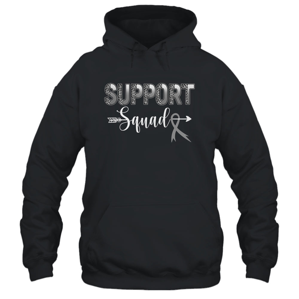 Support Squad Leopard Grey Warrior Brain Cancer Awareness Shirt & Hoodie | siriusteestore