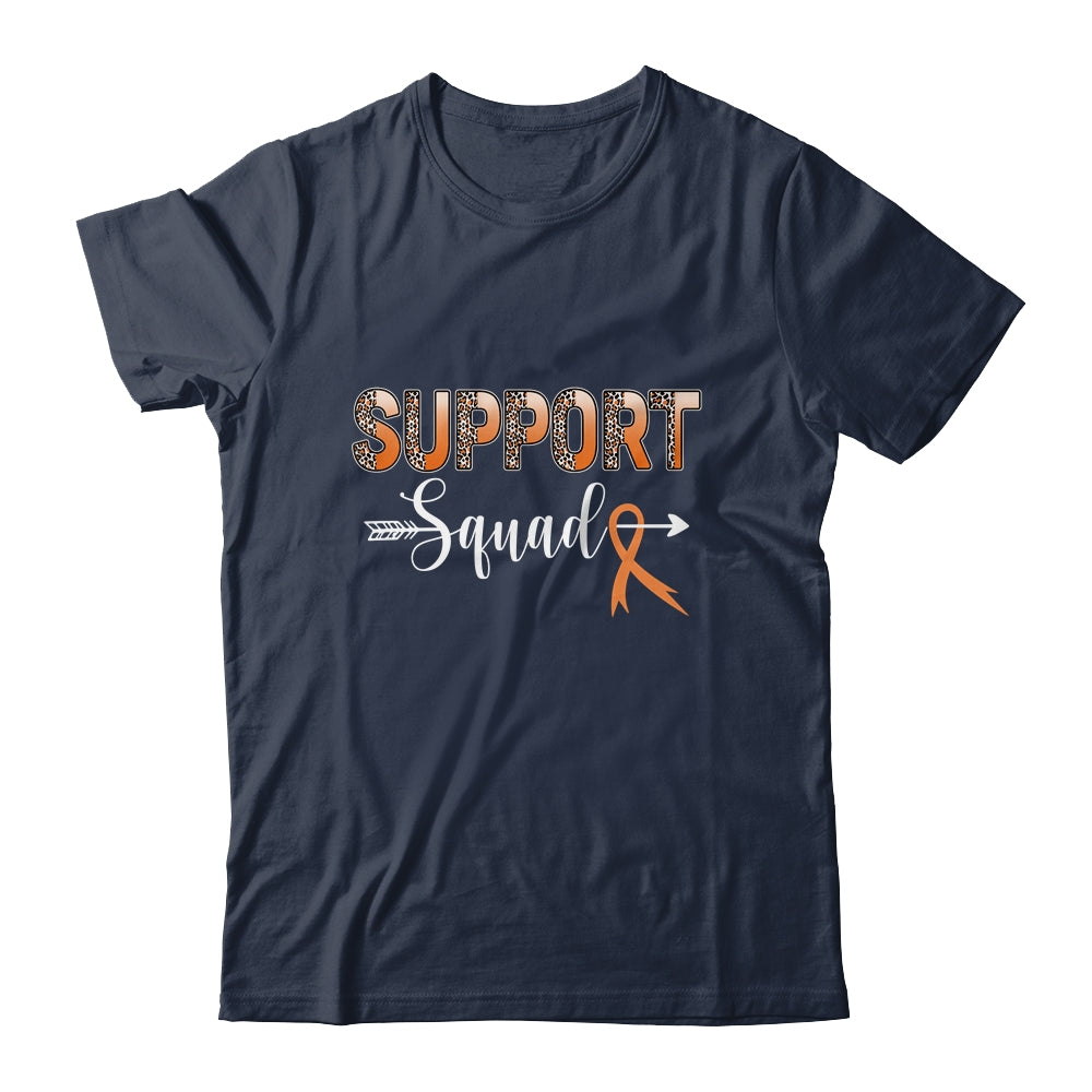 Support Squad Leopard Orange Warrior Leukemia MS Awareness Shirt & Hoodie | siriusteestore