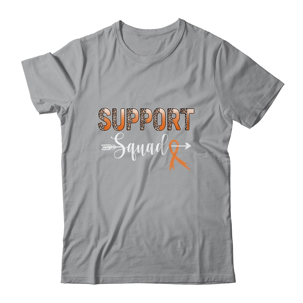 Support Squad Leopard Orange Warrior Leukemia MS Awareness Shirt & Hoodie | siriusteestore