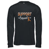 Support Squad Leopard Orange Warrior Leukemia MS Awareness Shirt & Hoodie | siriusteestore