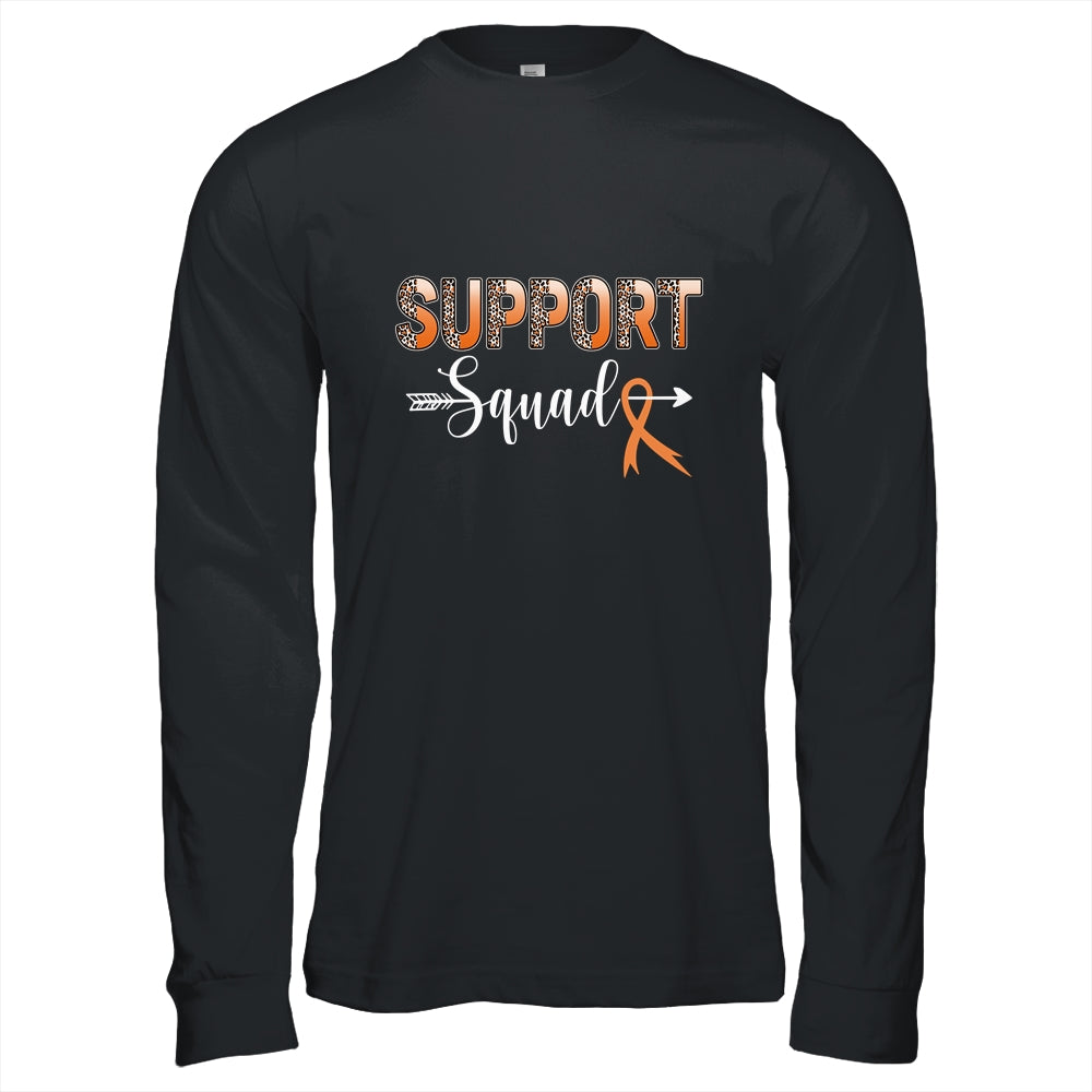 Support Squad Leopard Orange Warrior Leukemia MS Awareness Shirt & Hoodie | siriusteestore