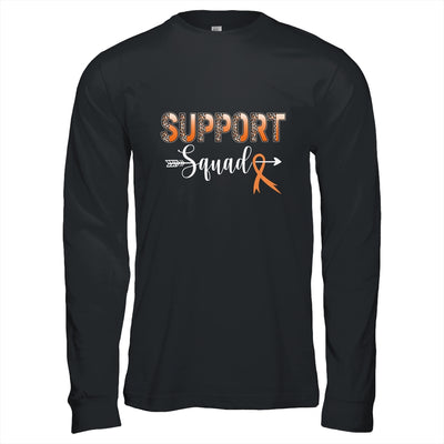 Support Squad Leopard Orange Warrior Leukemia MS Awareness Shirt & Hoodie | siriusteestore