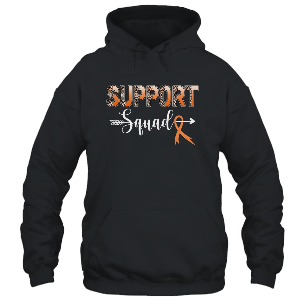 Support Squad Leopard Orange Warrior Leukemia MS Awareness Shirt & Hoodie | siriusteestore