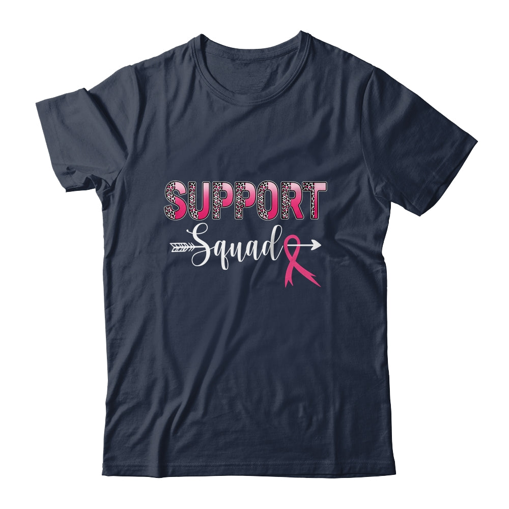 Support Squad Leopard Pink Warrior Breast Cancer Awareness Shirt & Hoodie | siriusteestore