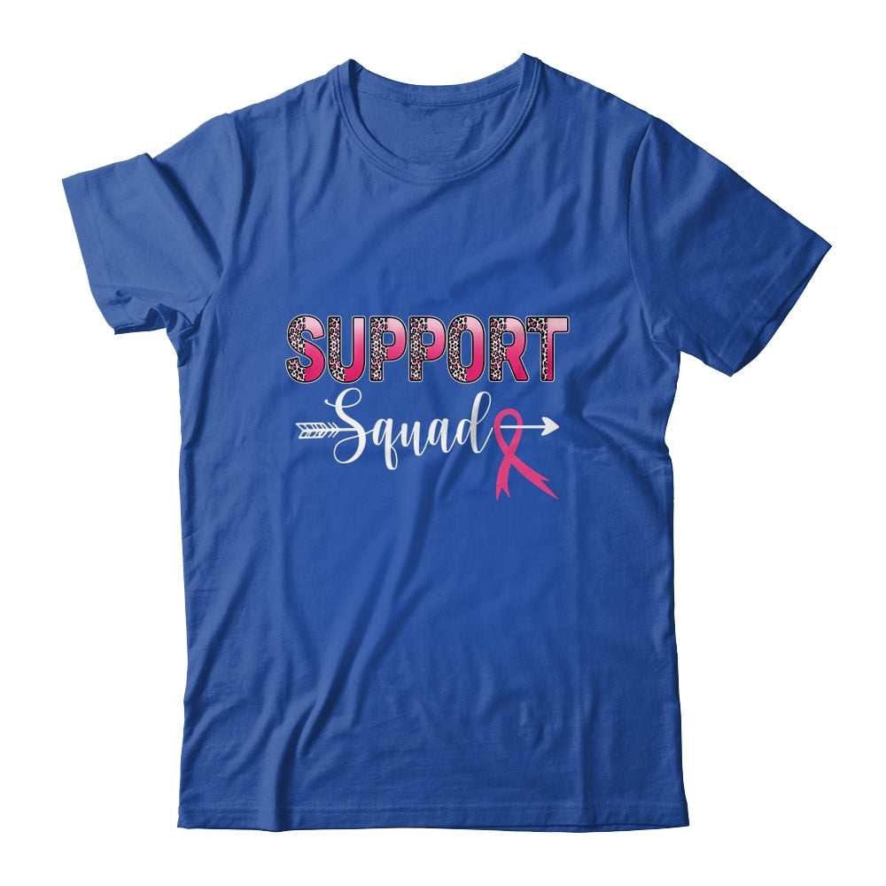 Support Squad Leopard Pink Warrior Breast Cancer Awareness Shirt & Hoodie | siriusteestore
