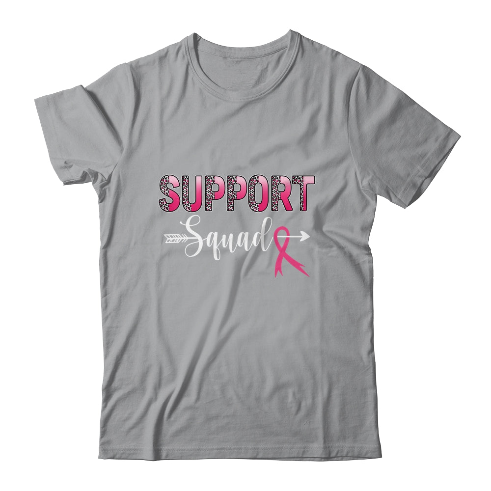 Support Squad Leopard Pink Warrior Breast Cancer Awareness Shirt & Hoodie | siriusteestore