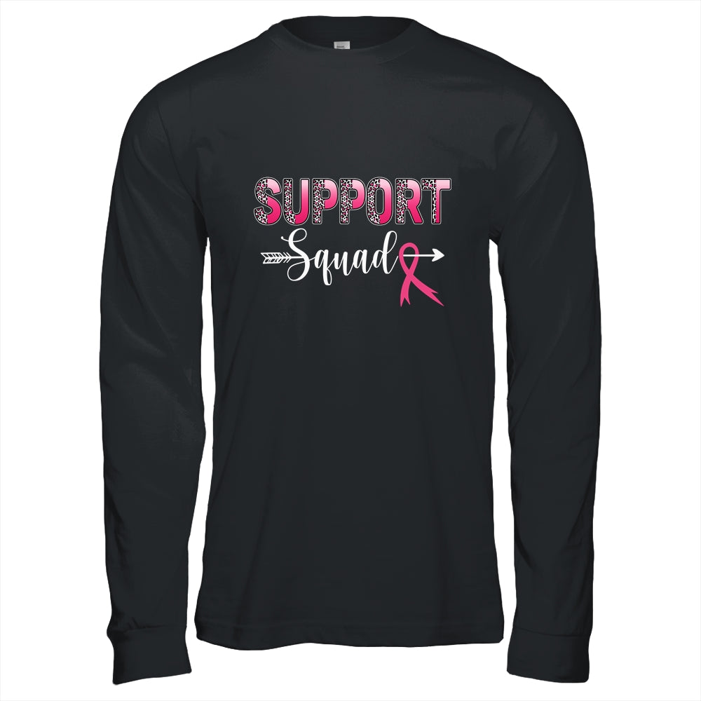 Support Squad Leopard Pink Warrior Breast Cancer Awareness Shirt & Hoodie | siriusteestore