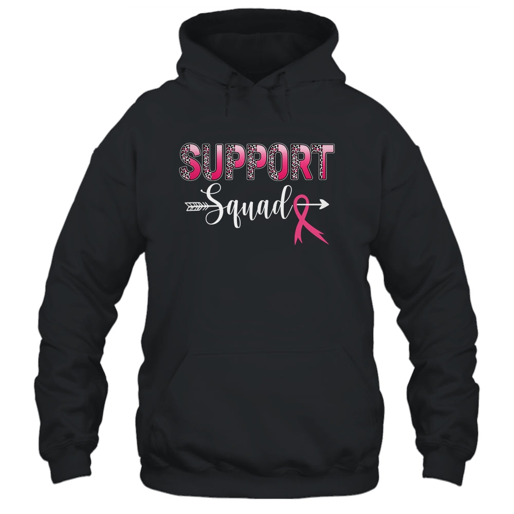 Support Squad Leopard Pink Warrior Breast Cancer Awareness Shirt & Hoodie | siriusteestore
