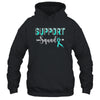 Support Squad Leopard Teal Warrior Ovarian Cancer Awareness Shirt & Hoodie | siriusteestore