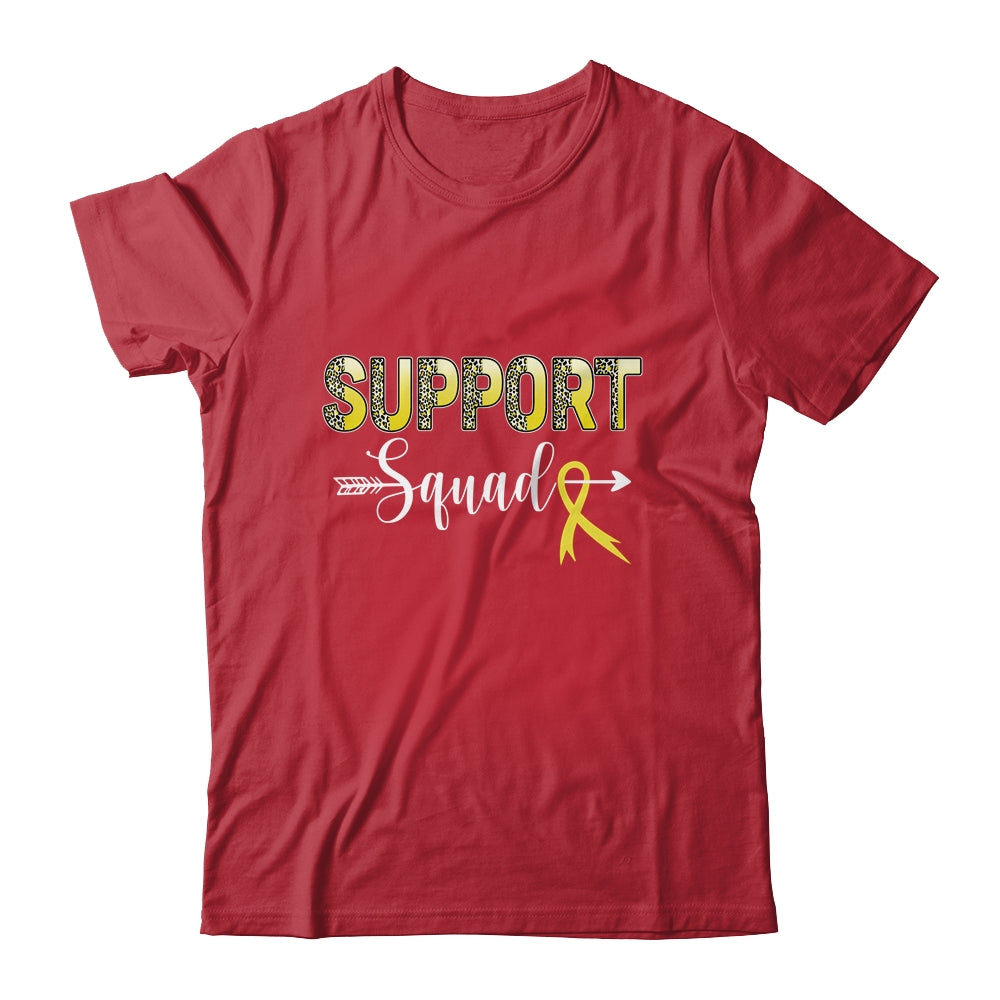 Support Squad Leopard Yellow Warrior Sarcoma Awareness Shirt & Hoodie | siriusteestore