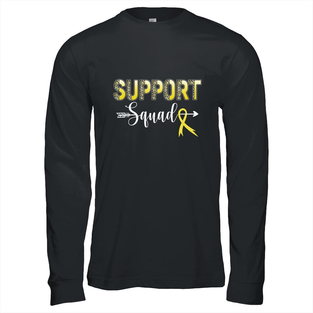 Support Squad Leopard Yellow Warrior Sarcoma Awareness Shirt & Hoodie | siriusteestore