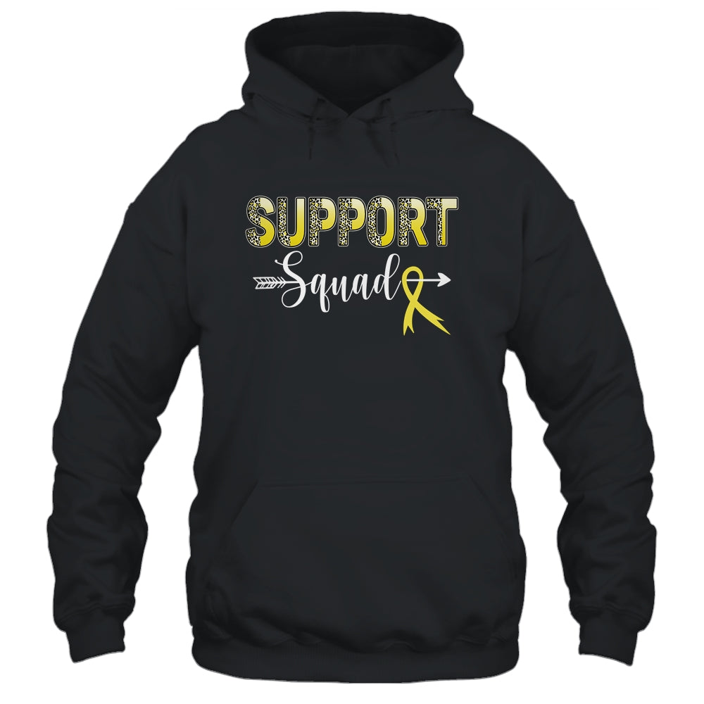 Support Squad Leopard Yellow Warrior Sarcoma Awareness Shirt & Hoodie | siriusteestore