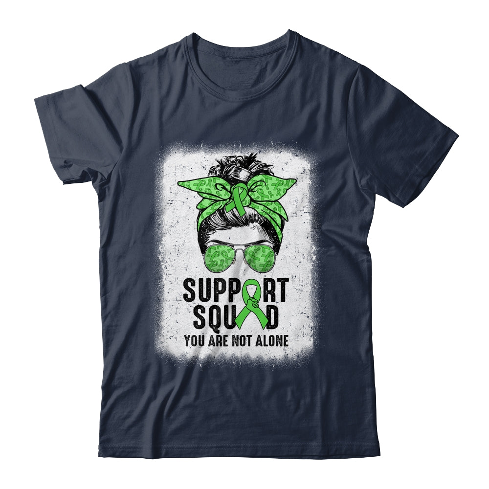 Support Squad Messy Bun Warrior Green Mental Health Awareness Shirt & Tank Top | siriusteestore