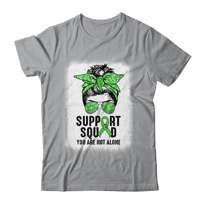 Support Squad Messy Bun Warrior Green Mental Health Awareness Shirt & Tank Top | siriusteestore