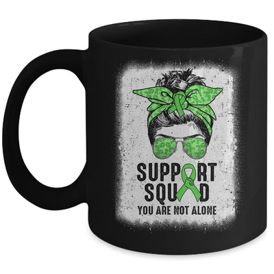 Support Squad Messy Bun Warrior Green Mental Health Awareness Mug | siriusteestore