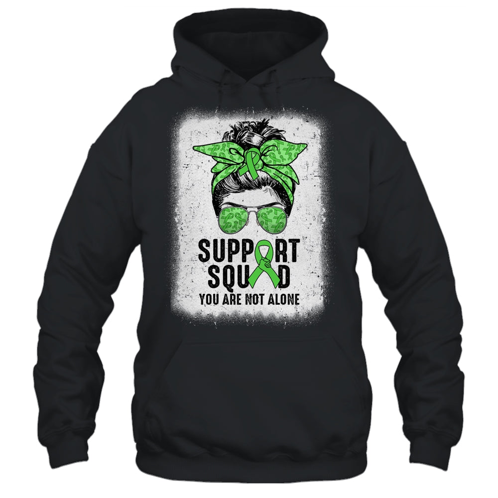 Support Squad Messy Bun Warrior Green Mental Health Awareness Shirt & Tank Top | siriusteestore