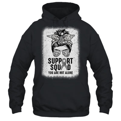 Support Squad Messy Bun Warrior Grey Brain Cancer Awareness Shirt & Tank Top | siriusteestore
