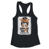 Support Squad Messy Bun Warrior Orange Leukemia MS Awareness Shirt & Tank Top | siriusteestore