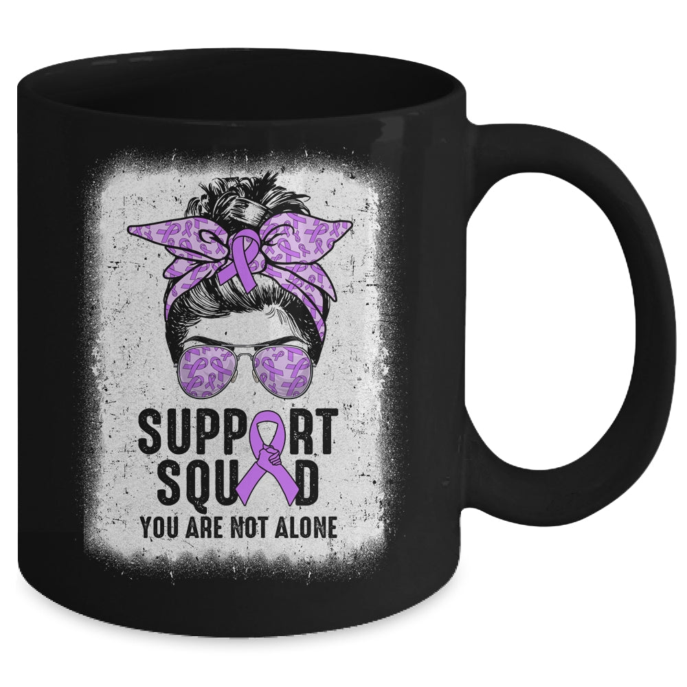 Support Squad Messy Bun Warrior Purple Epilepsy Awareness Mug | siriusteestore