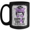 Support Squad Messy Bun Warrior Purple Epilepsy Awareness Mug | siriusteestore