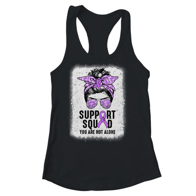 Support Squad Messy Bun Warrior Purple Epilepsy Awareness Shirt & Tank Top | siriusteestore