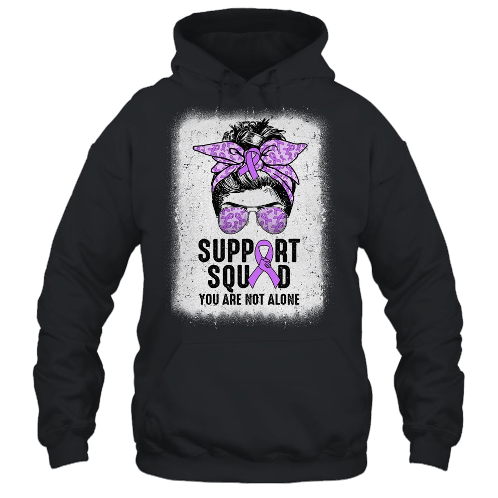 Support Squad Messy Bun Warrior Purple Epilepsy Awareness Shirt & Tank Top | siriusteestore