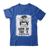 Support Squad Messy Bun Warrior White Lung Cancer Awareness Shirt & Tank Top | siriusteestore