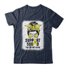 Support Squad Messy Bun Warrior Yellow Sarcoma Awareness Shirt & Tank Top | siriusteestore