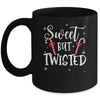 Sweet But Twisted Funny Candy Cane Christmas Family Mug | siriusteestore