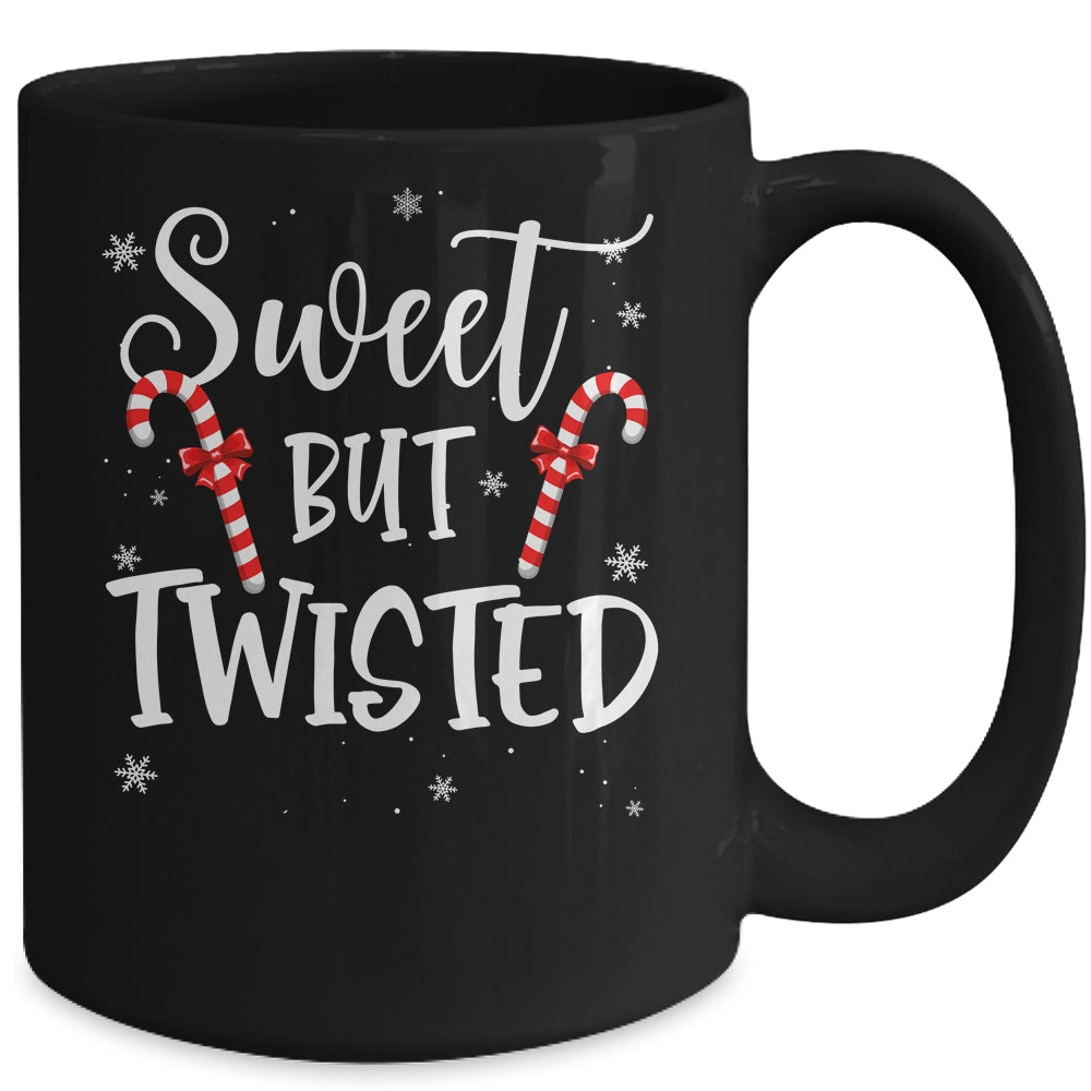 Sweet But Twisted Funny Candy Cane Christmas Family Mug | siriusteestore